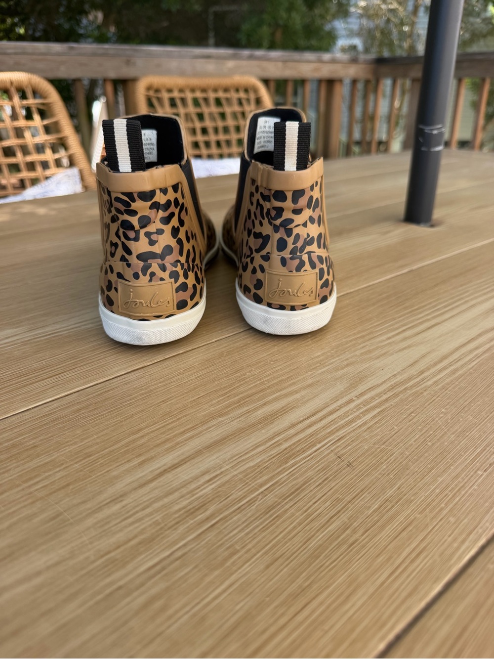 Joules Rainwell Leopard Print Boots - Picture 4 of 7